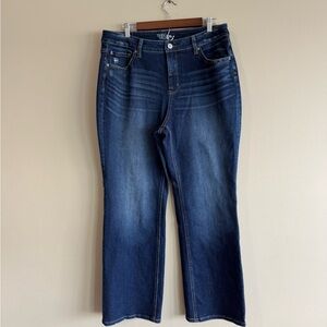NEW Blue High Rise Boot Cut Jeans 18 Petite